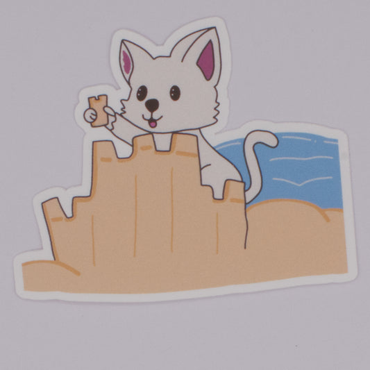 Sticker - Westie's Sandcastle
