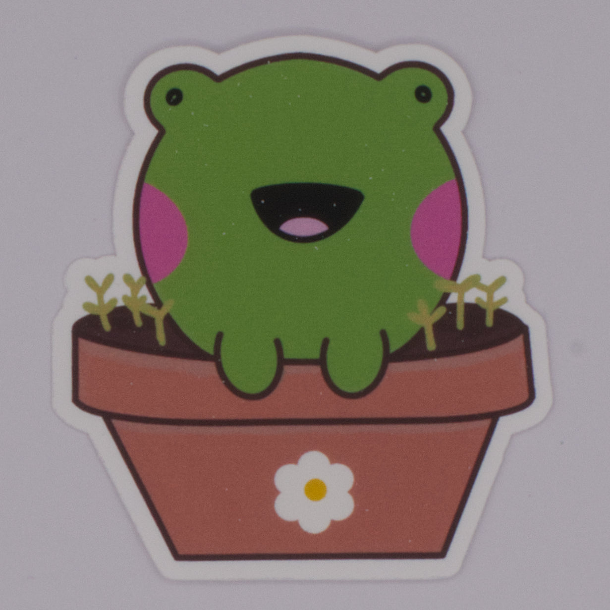 Sticker - Frog in a pot