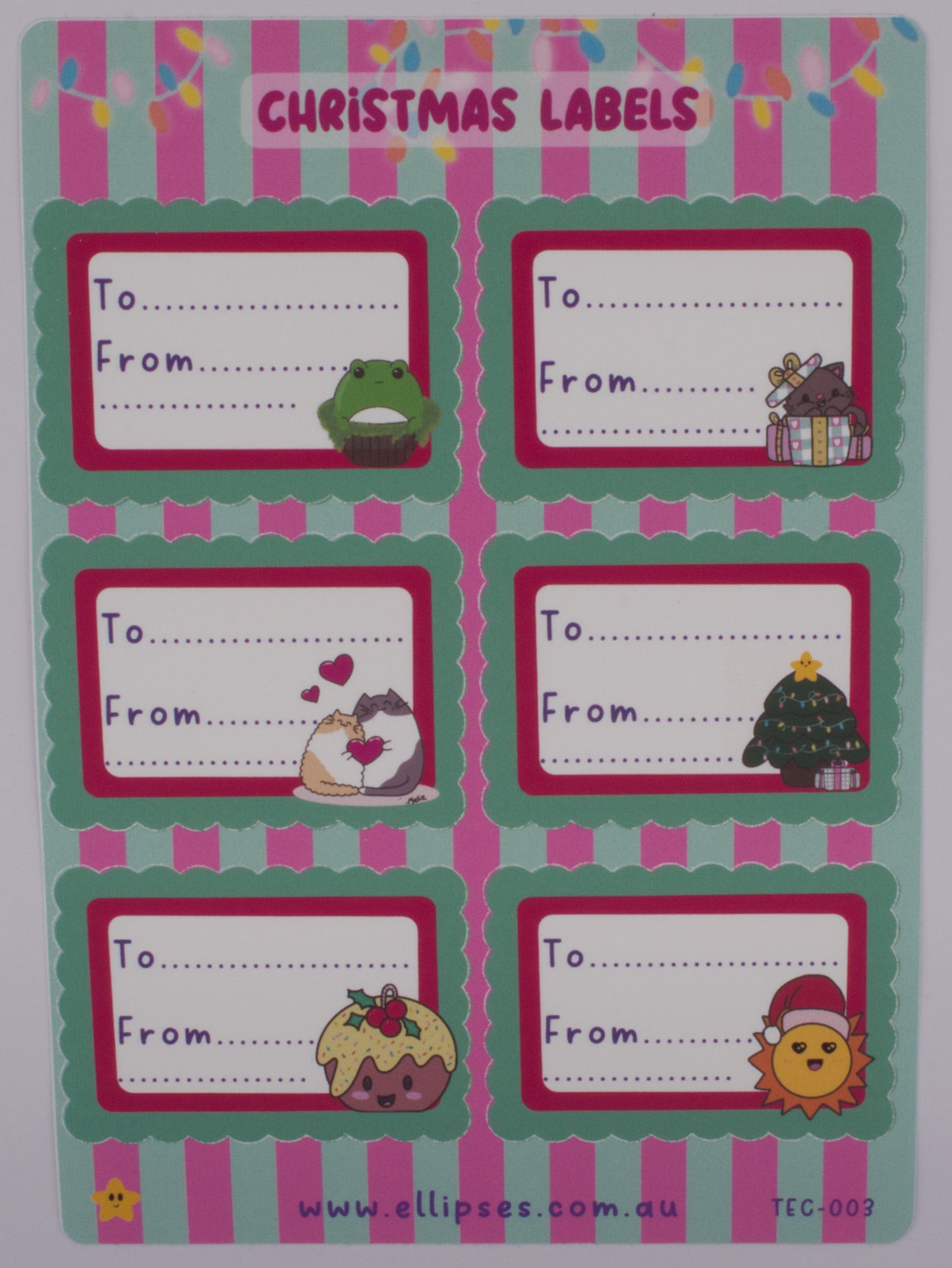 Sticker Sheet - Christmas Labels