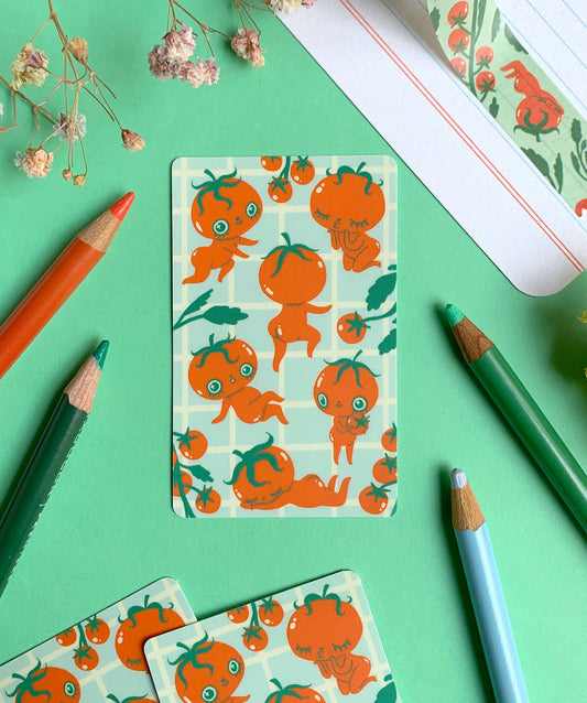 Travel Card Vinyl Sticker - Juicy Tomatoes