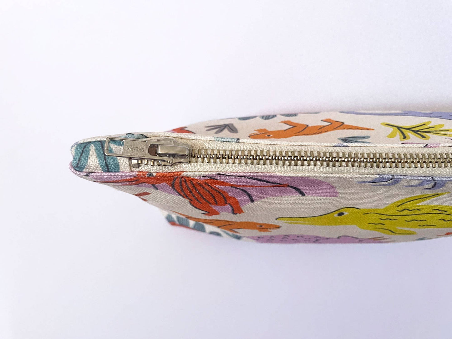 Handmade Make-up, Travel, Fabric Zip Purse - Dinosaurs