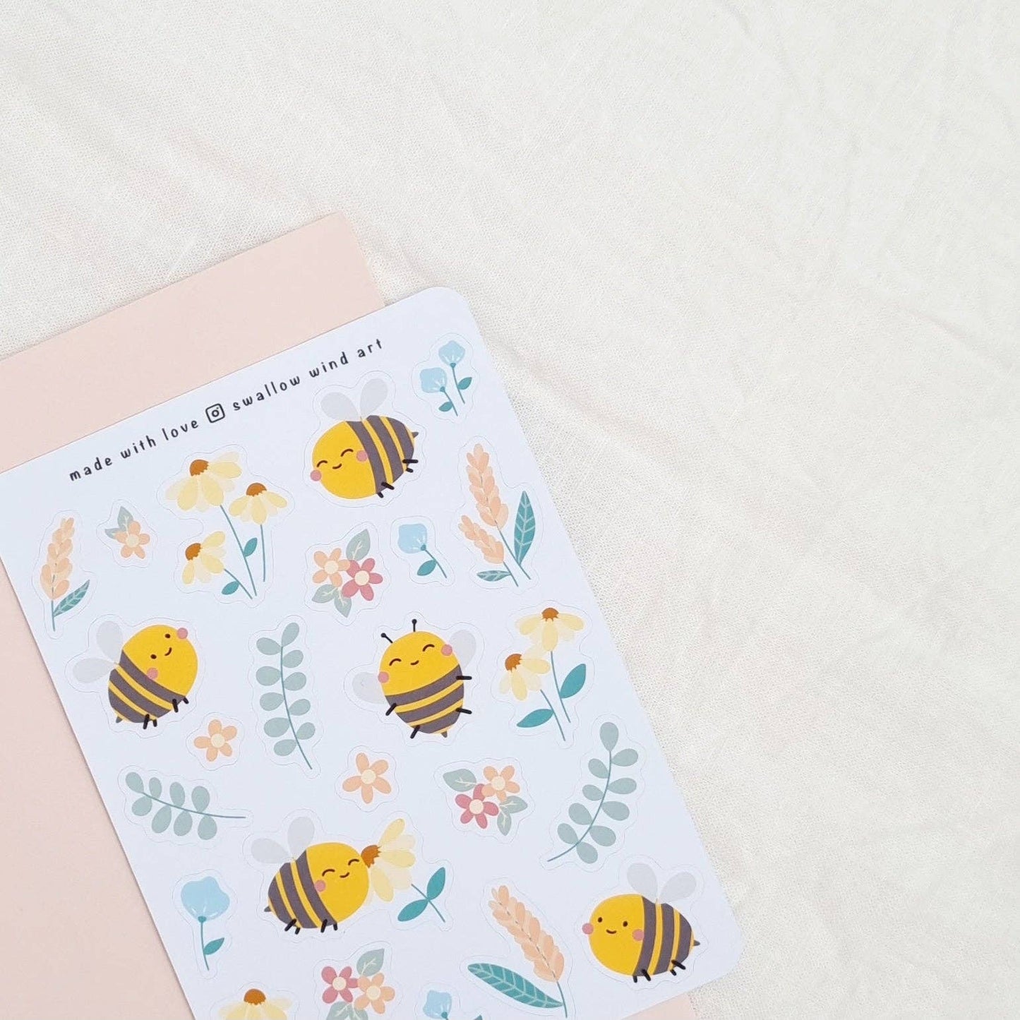 Sticker Sheet - Bees in a Garden