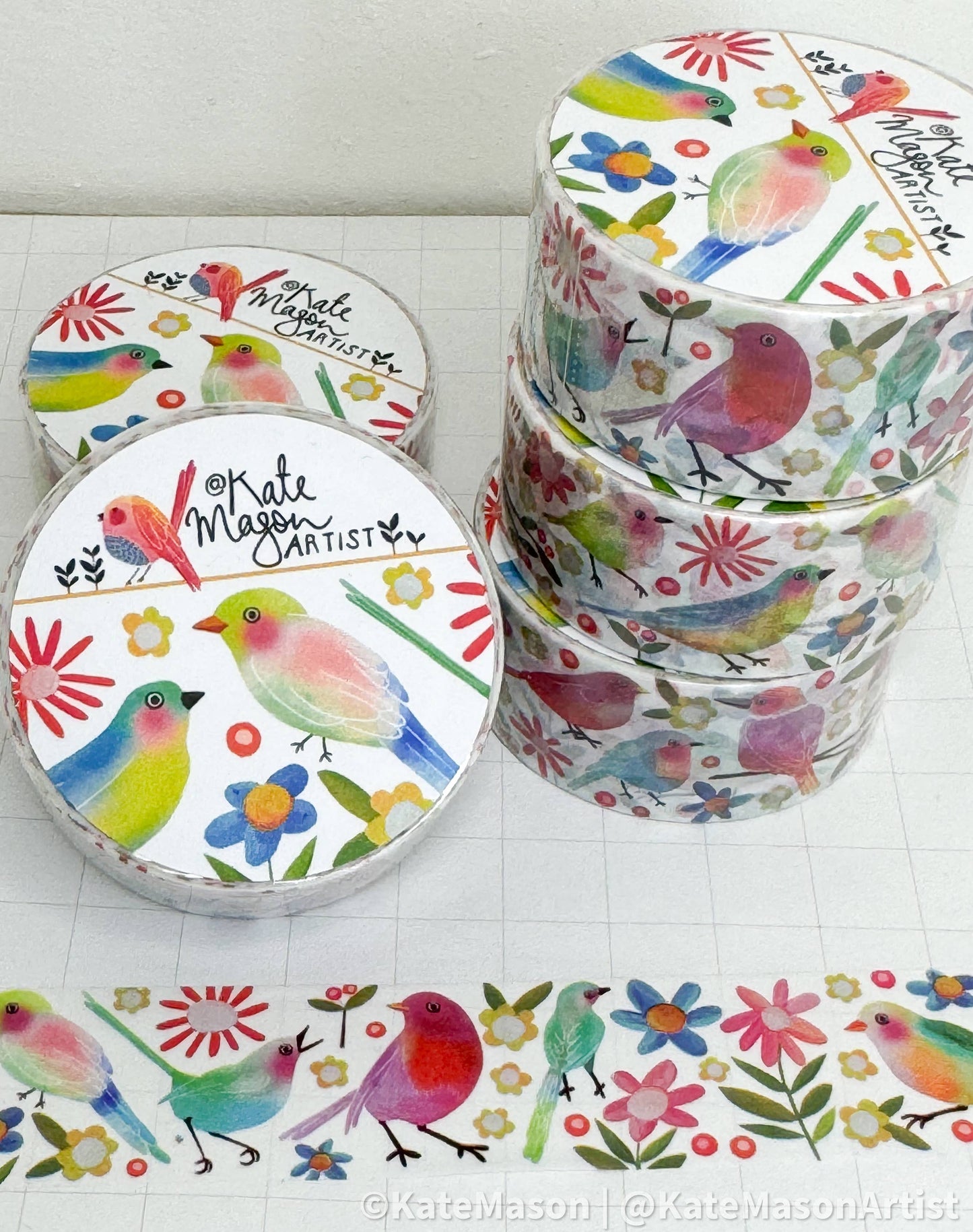 Washi Tape - Rainbow Birds