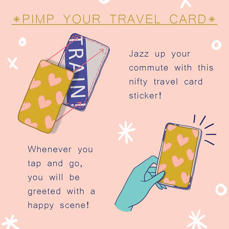 Travel Card Vinyl Sticker - Soap Bubblegum