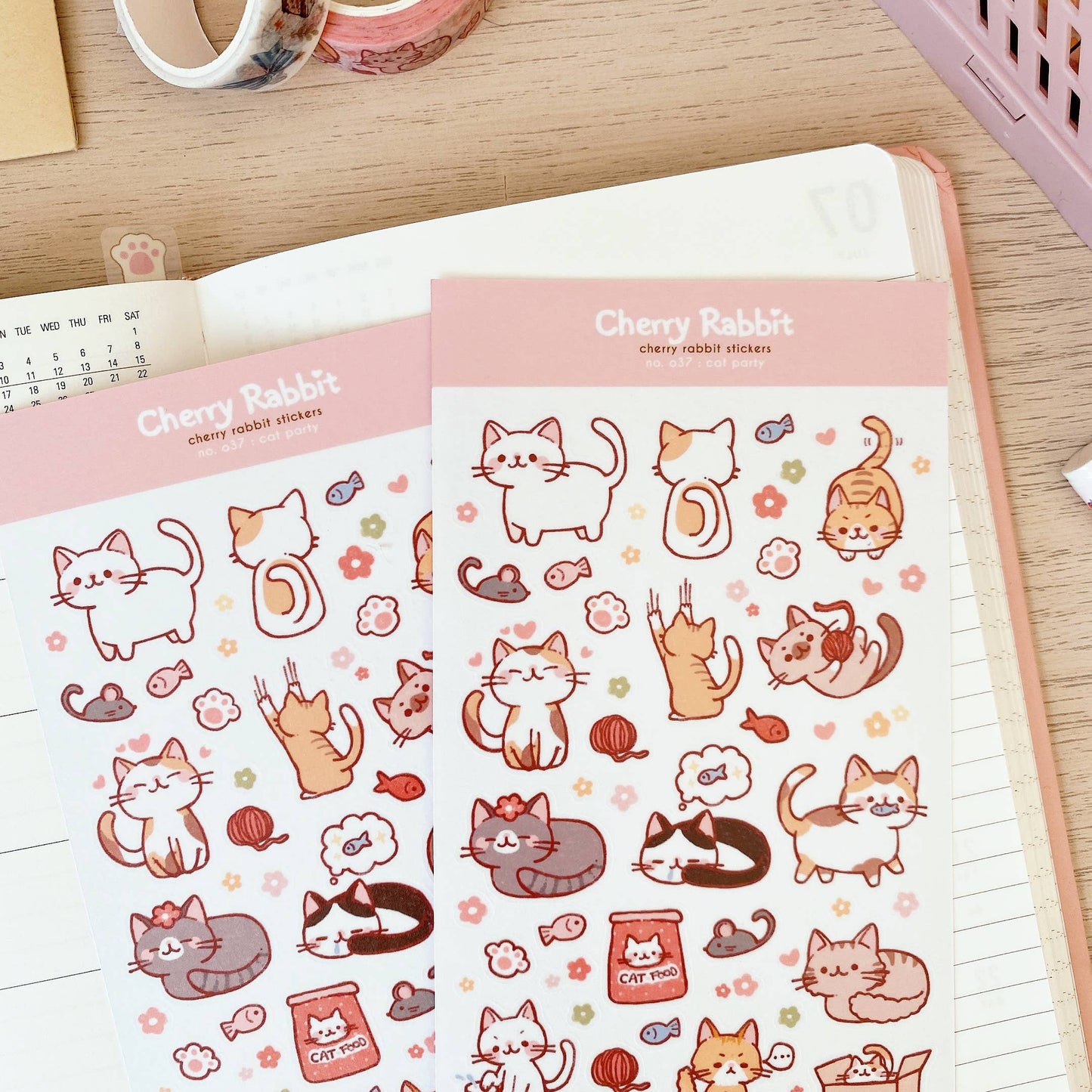 Sticker Sheet - Cat Party