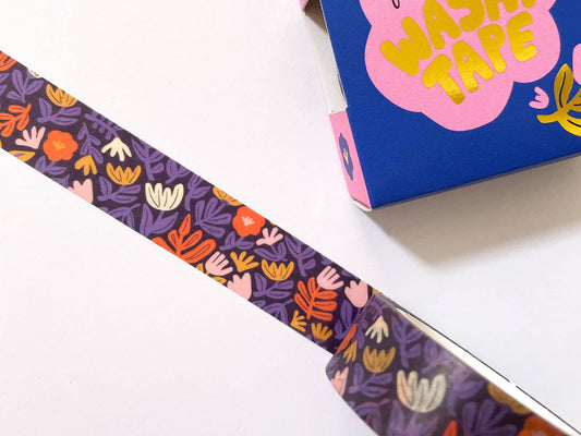 Washi Tape - Weaving Petals Purple