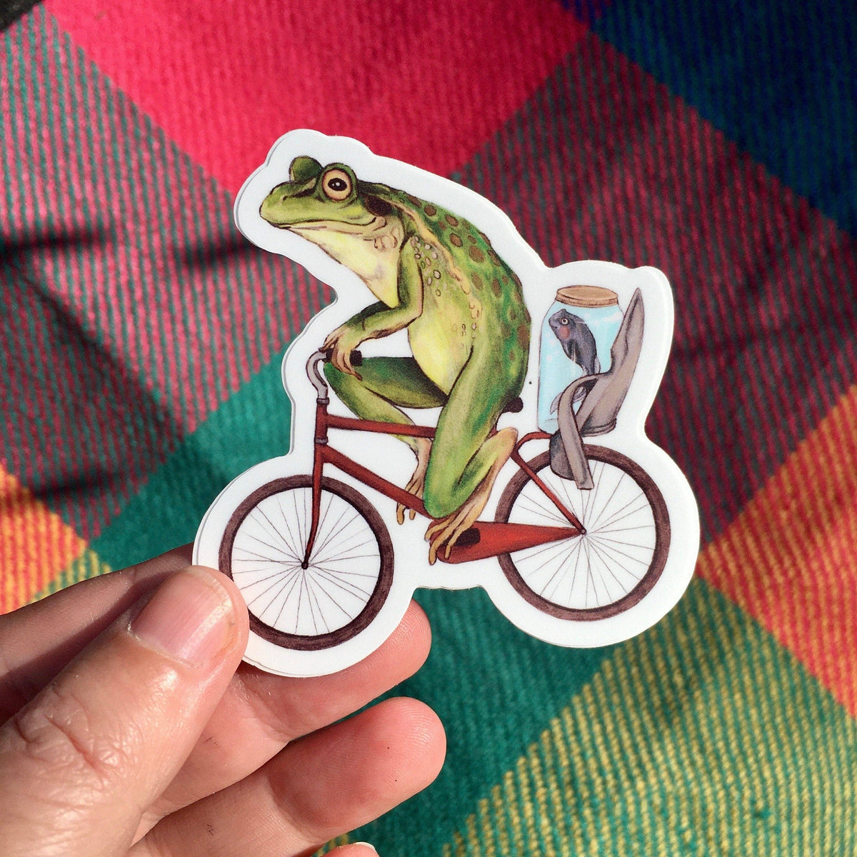 Vinyl Sticker - Bicycle Frog