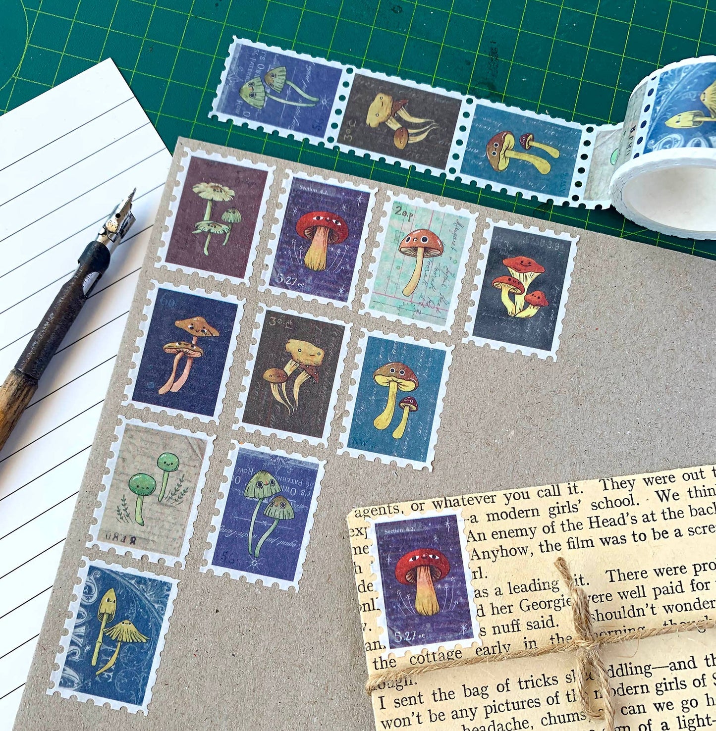 Washi Tape (Stamp) - Vintage Mushroom Volume II