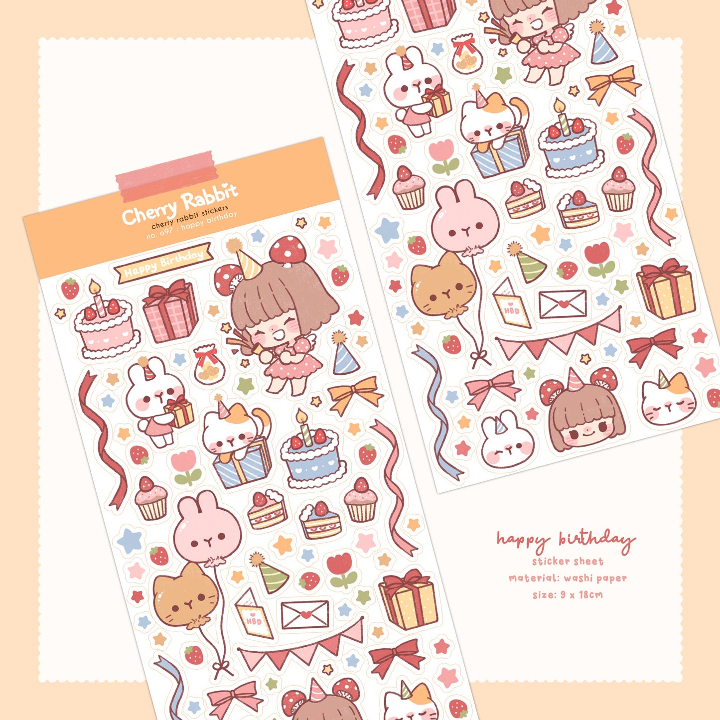 Sticker Sheet - Happy Birthday