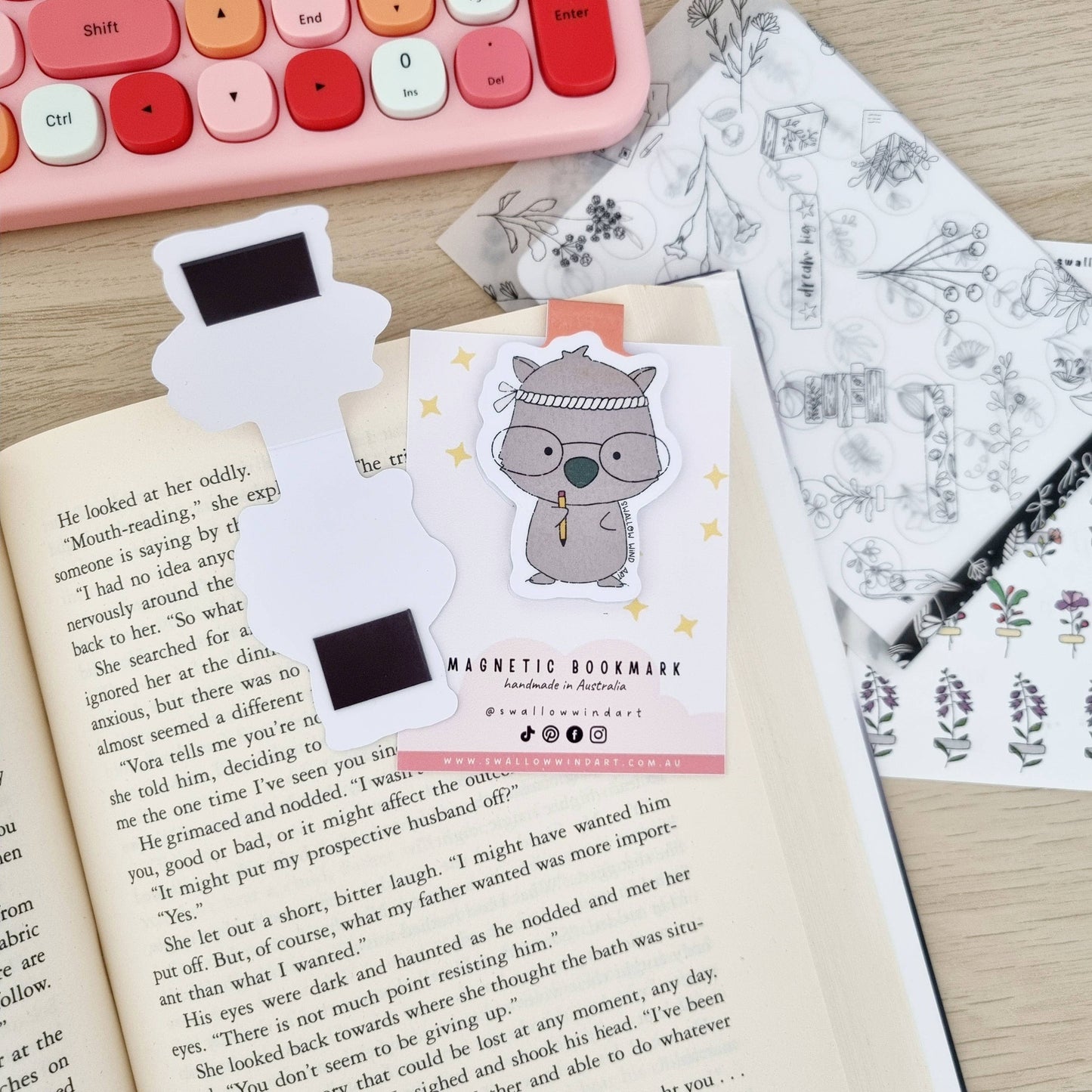 Magnetic Bookmark - Wombat Study Buddy