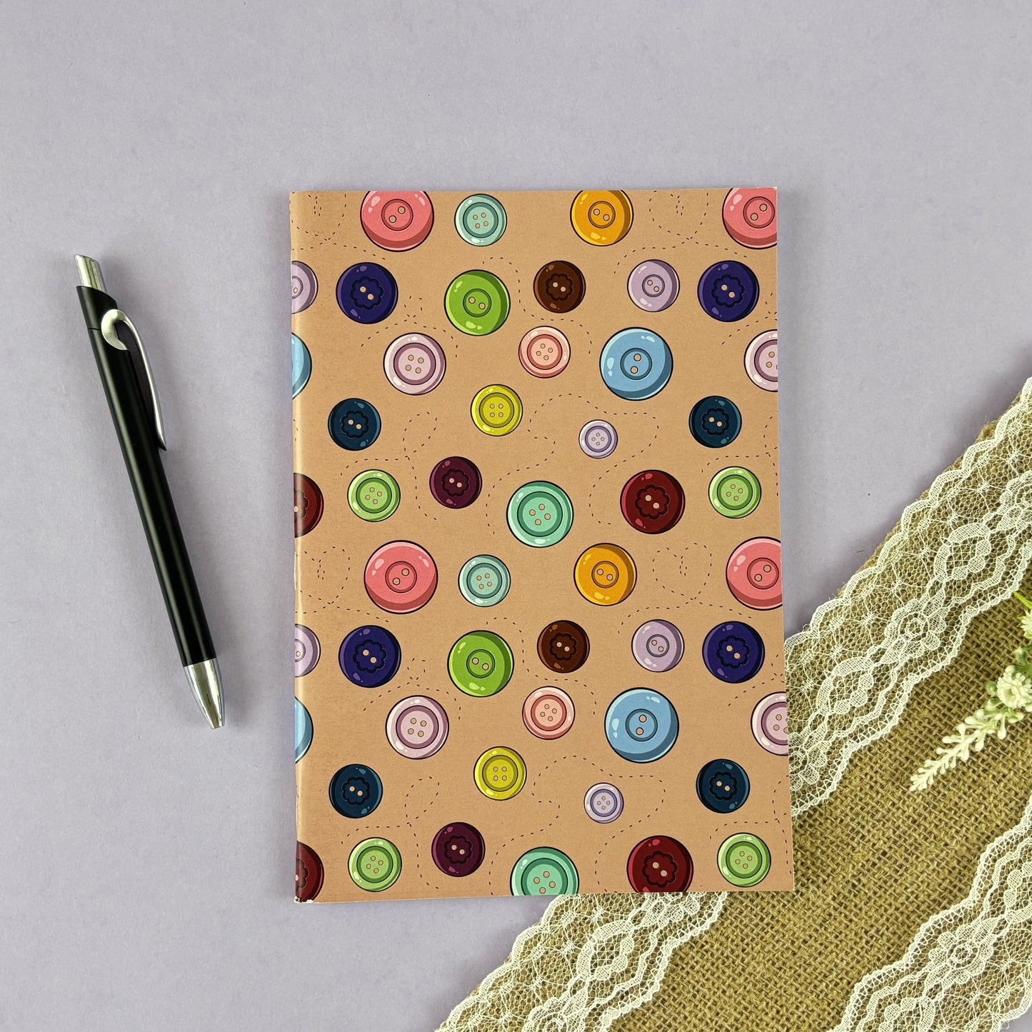 Notebook - Peach Buttons