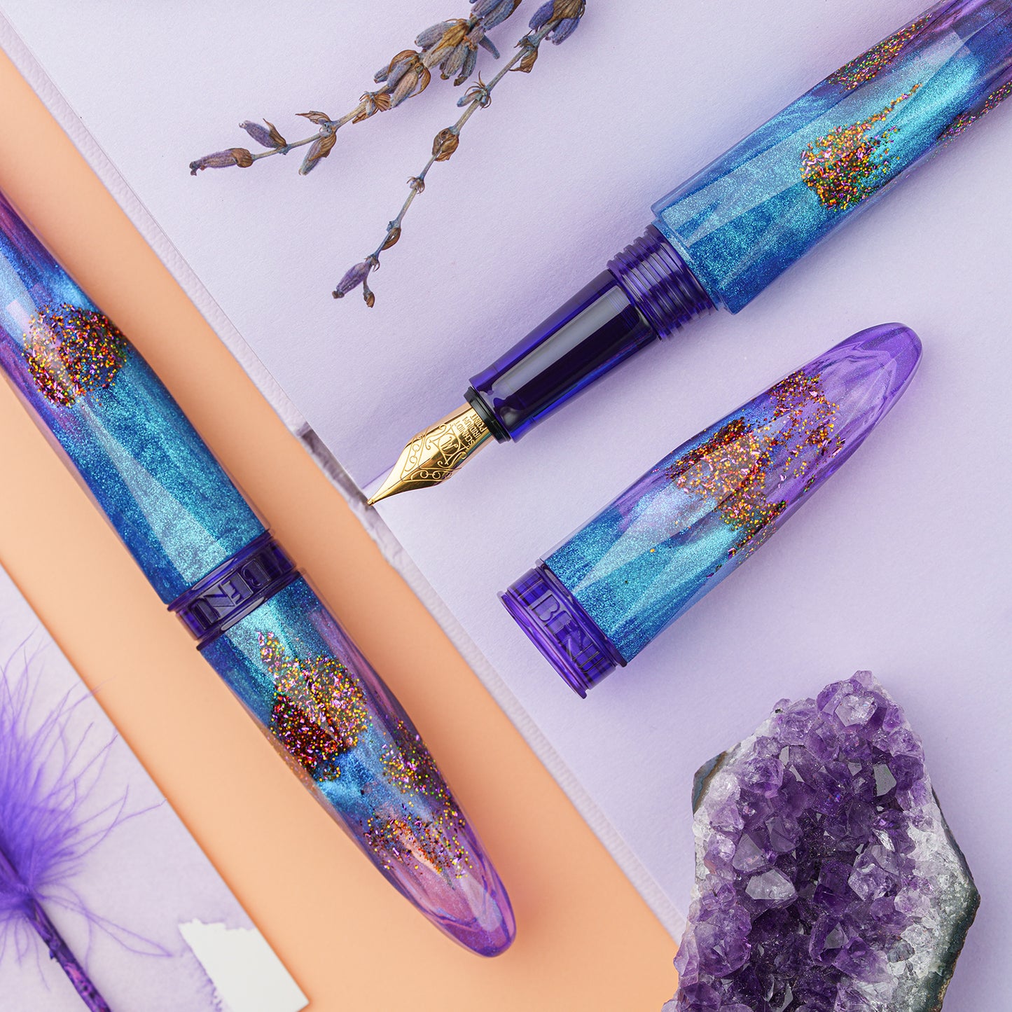 BENU Briolette Fountain pen - Amethyst Tide