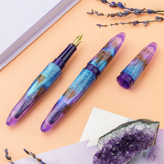 BENU Briolette Fountain pen - Amethyst Tide