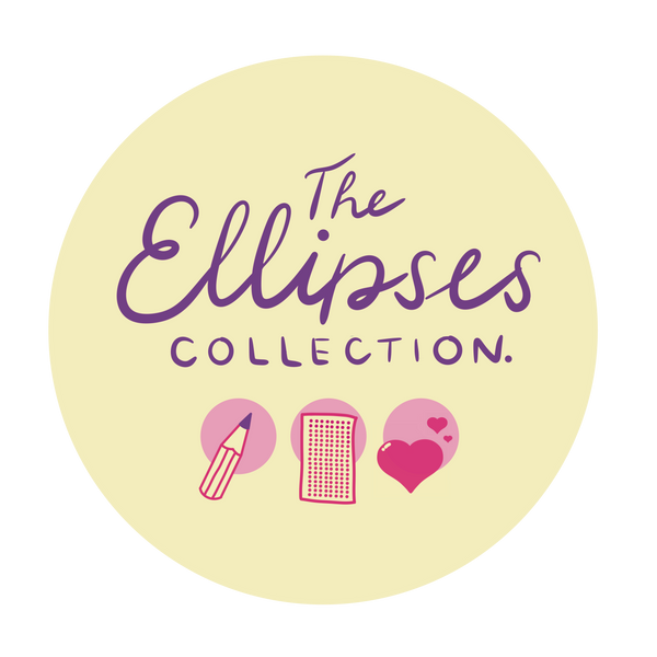 Logo for 'The Ellipses Collection' with icons on a yellow background