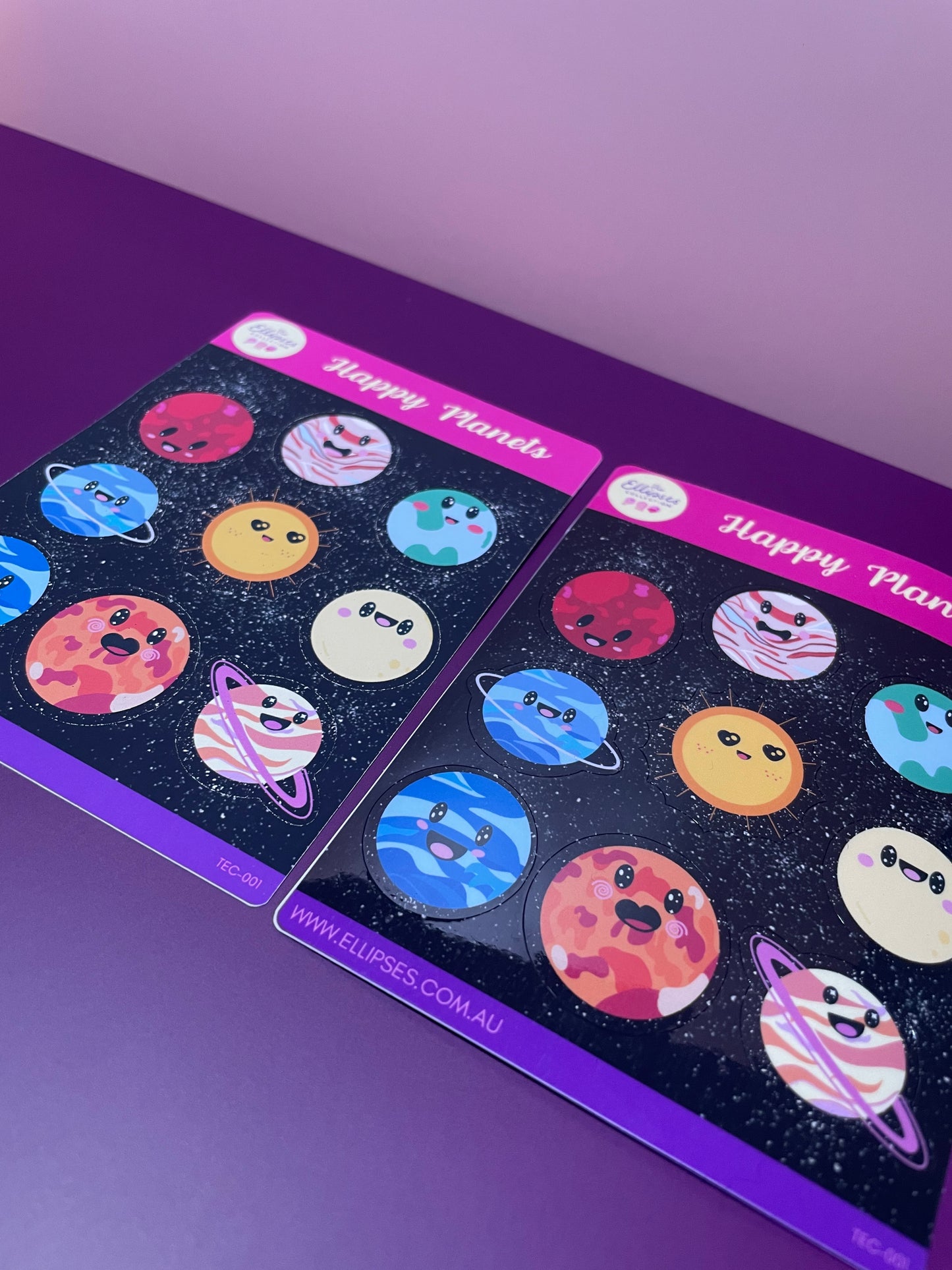 Sticker Sheet - Happy Planets