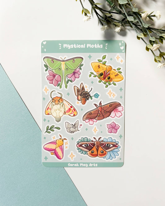Vinyl Sticker Sheet - Mystical Moths
