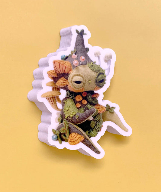 Vinyl Sticker - Felt Moss n Mushroom Doll