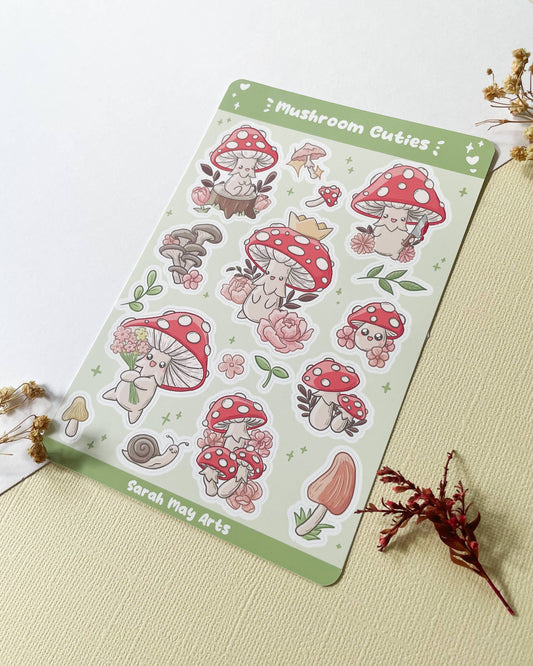 Vinyl Sticker Sheet - Mushroom Cuties