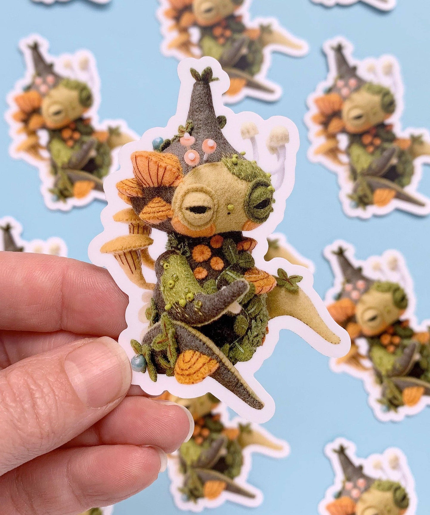 Vinyl Sticker - Felt Moss n Mushroom Doll