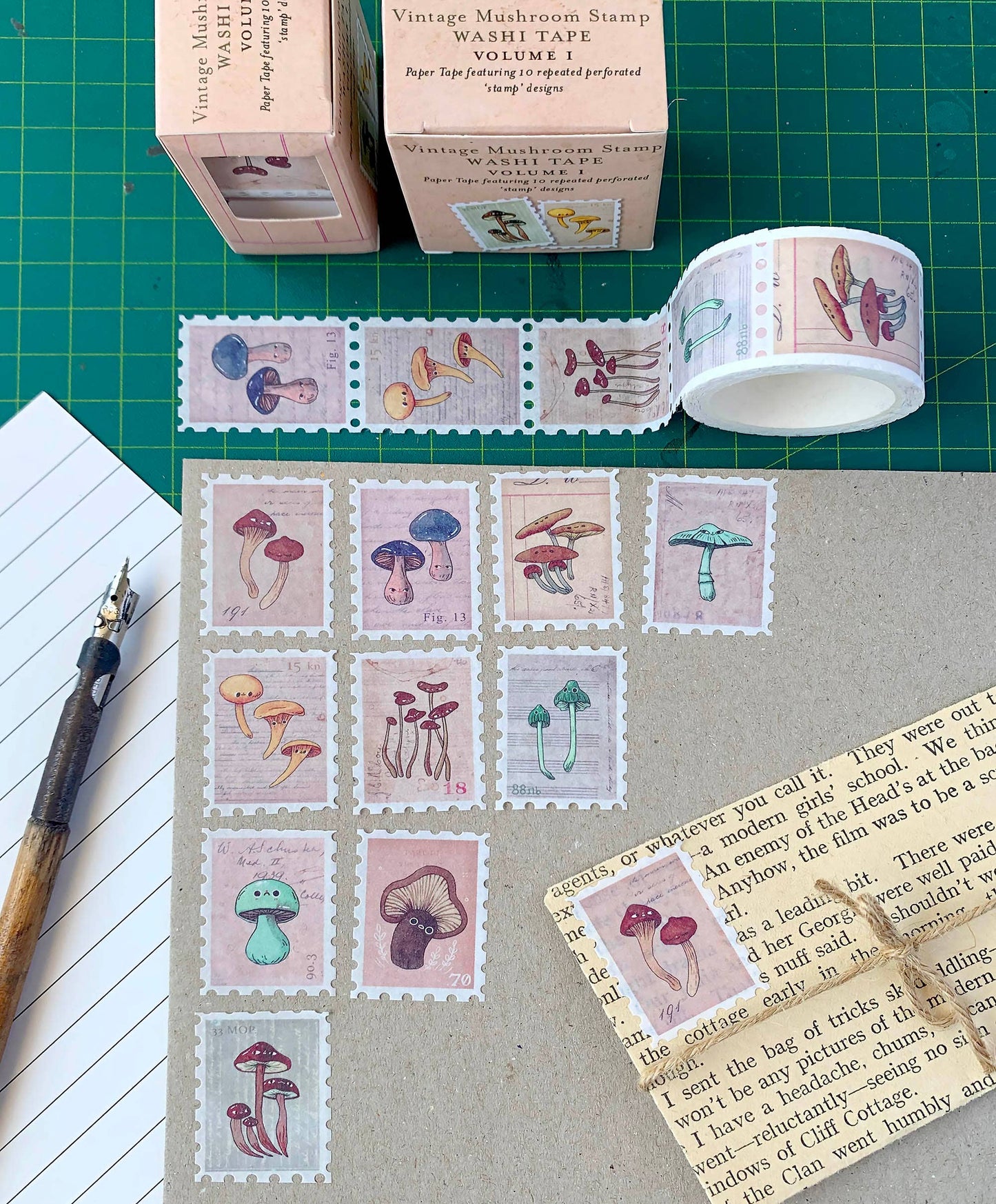 Washi Tape (Stamp) - Vintage Mushroom Volume I