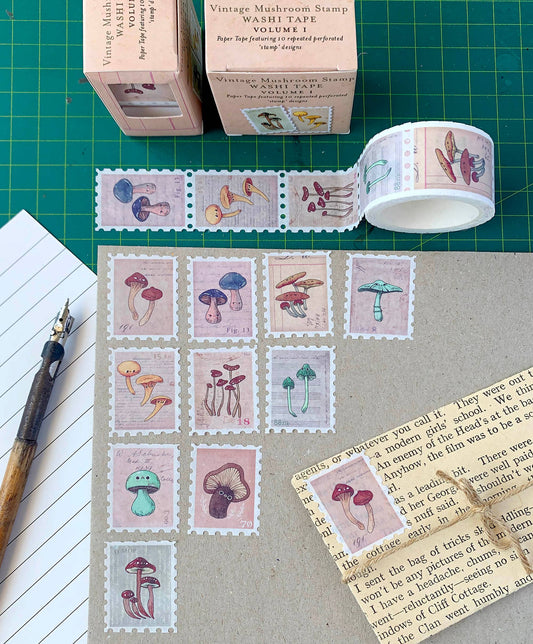 Washi Tape (Stamp) - Vintage Mushroom Volume I