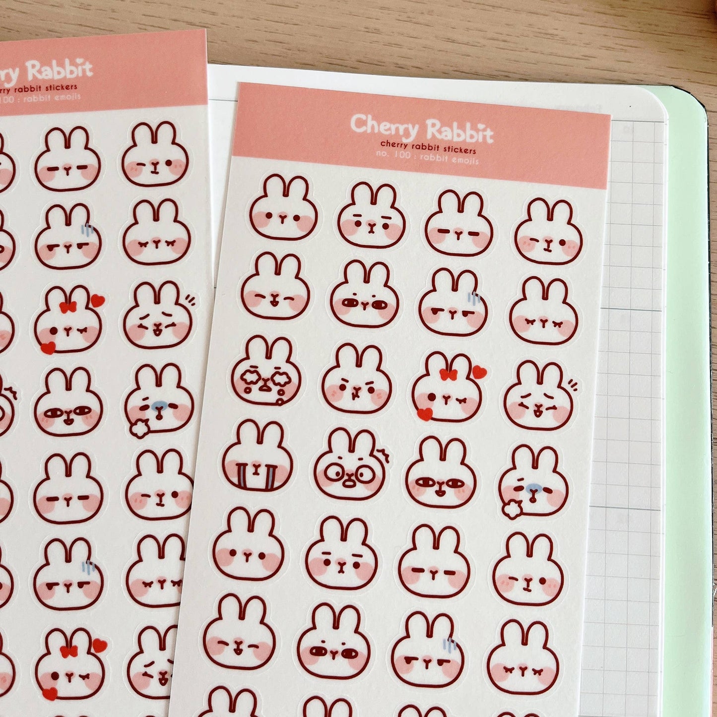 Sticker Sheet - Rabbit Emojis