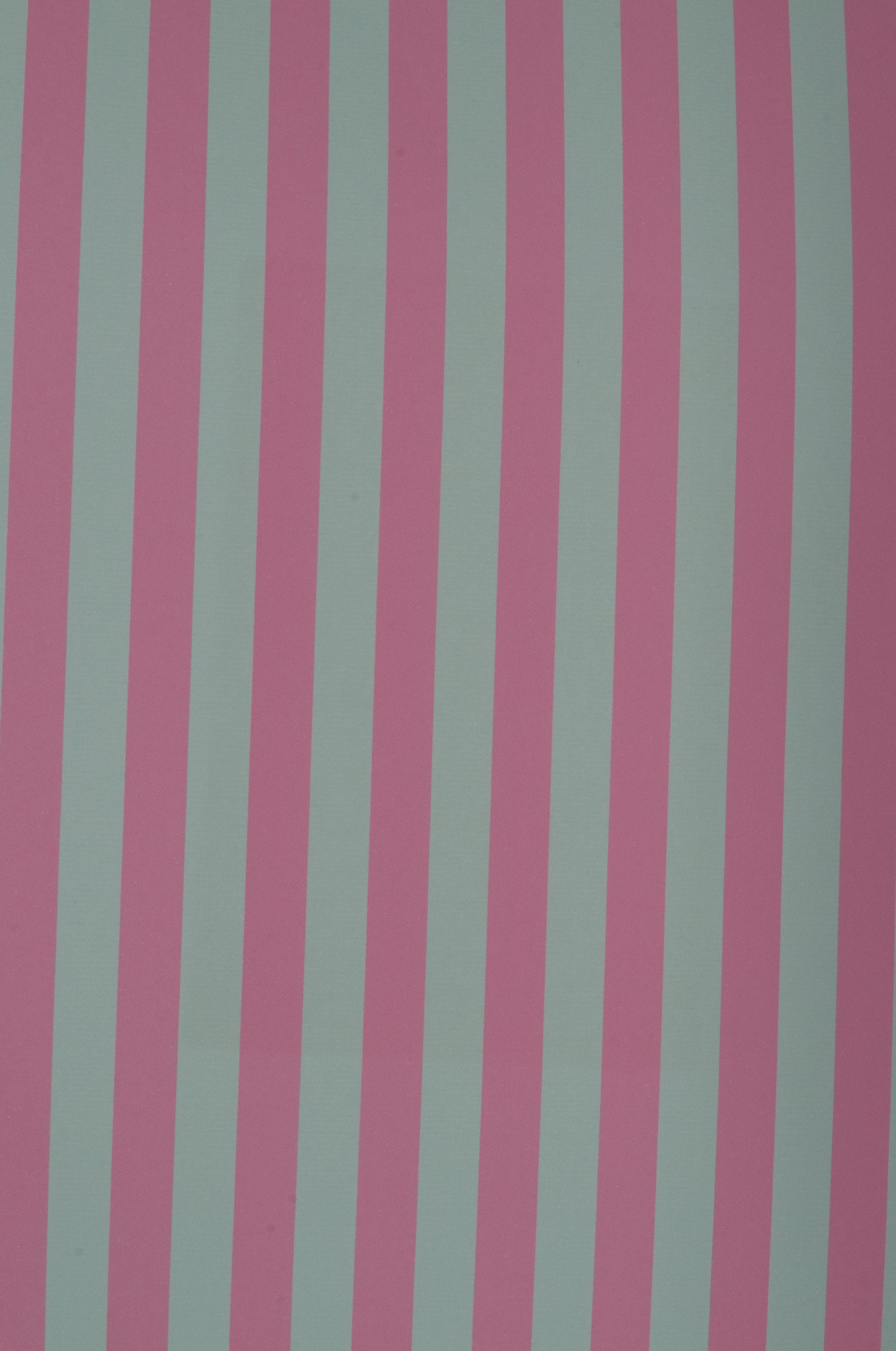 Rectangular mat with pink and gray horizontal stripes on a white background
