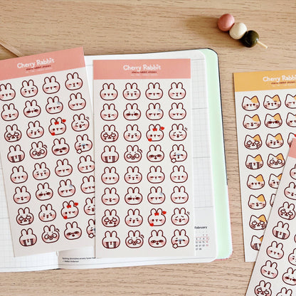 Sticker Sheet - Rabbit Emojis