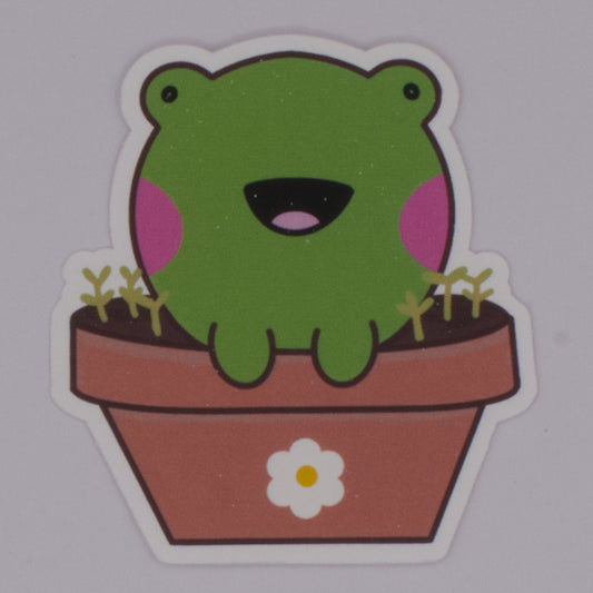 Sticker - Frog in a pot