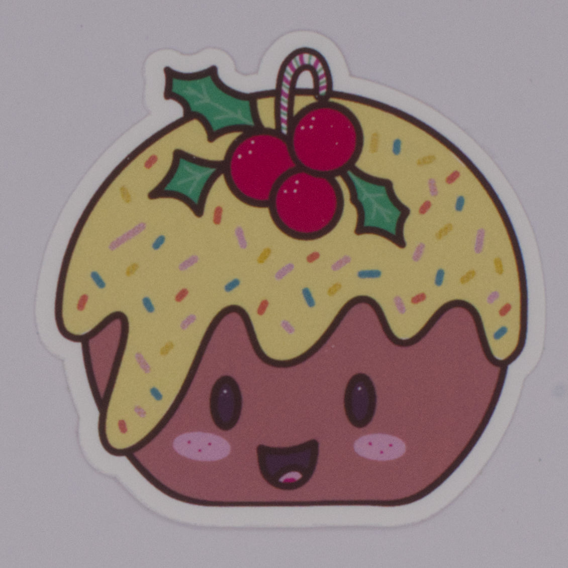 Sticker Pudding Christmas Pudding - Kawaii Journal Sticker – The Ellipses Collection
