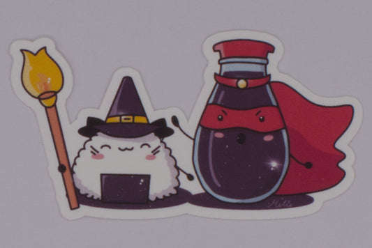 Sticker - Onigiri Cat and Soy Sauce Hero