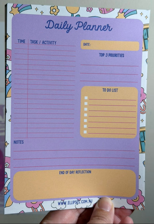 Notepad: Daily Planner - Colourful Stationery