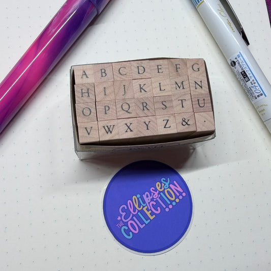 Stamps - Petit Moji Stamp Set - Serif Uppercase