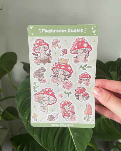 Vinyl Sticker Sheet - Mushroom Cuties