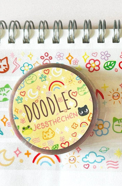 Clear Sticky Tape - Doodles