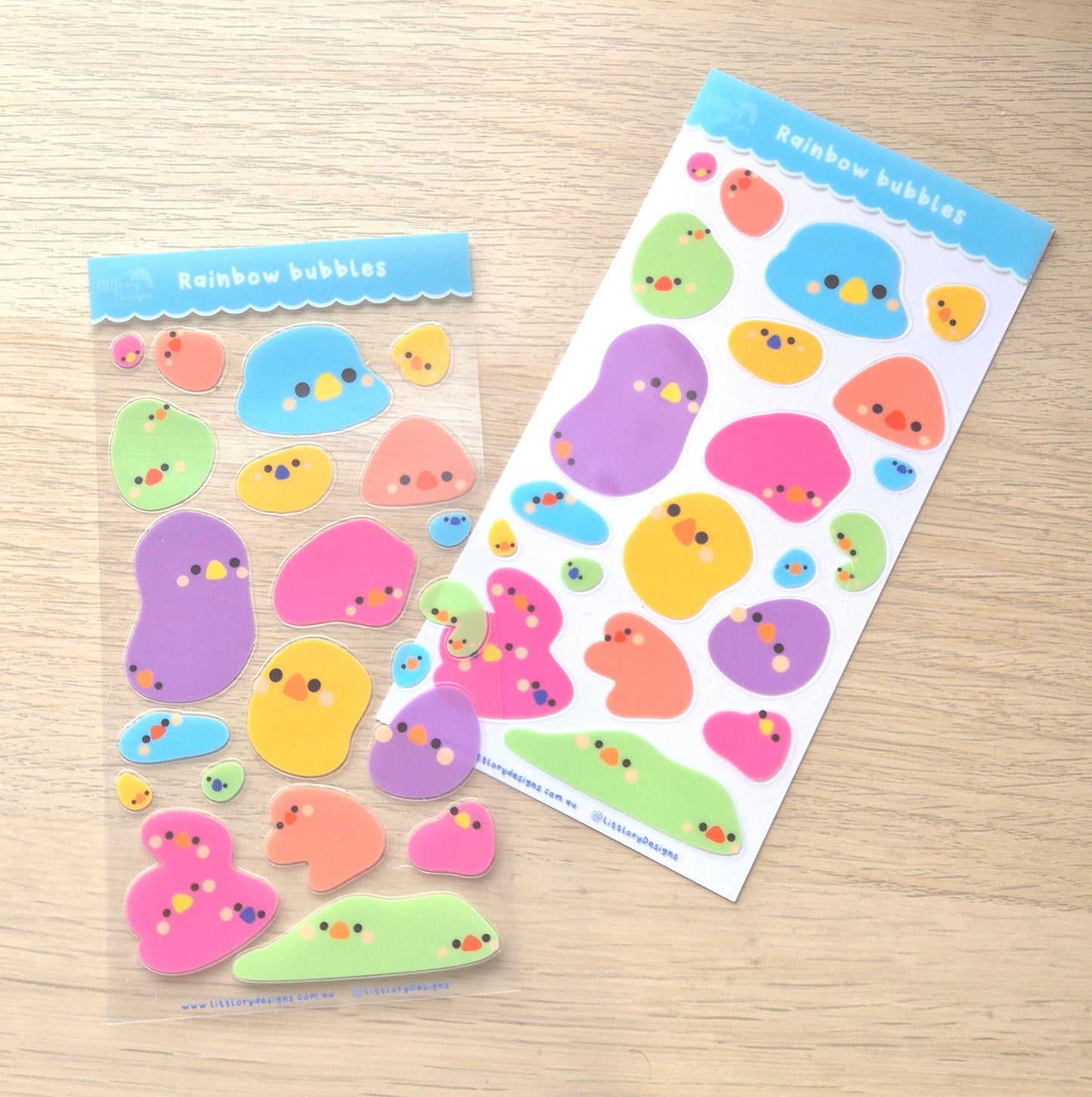 Sticker Sheet - Rainbow Bubbles