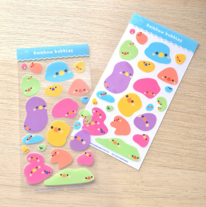 Sticker Sheet - Rainbow Bubbles