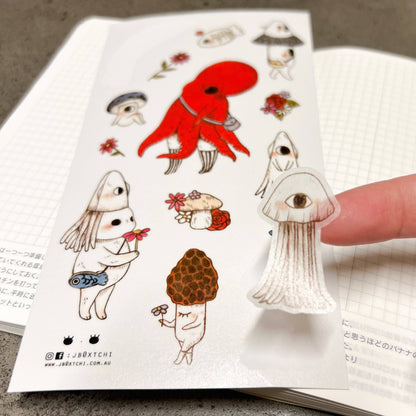 Sticker Sheet - Mushroom Companions II