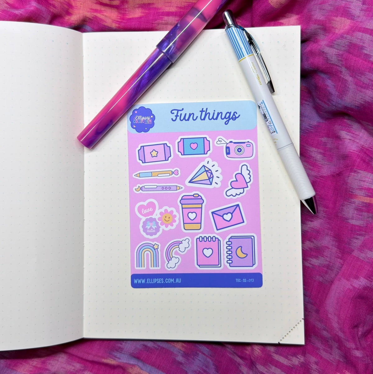 Vinyl Sticker Sheet - Fun Things