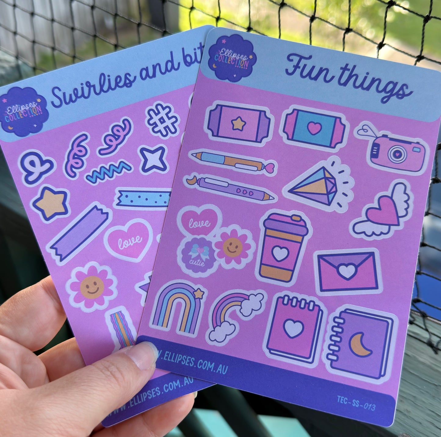 Vinyl Sticker Sheet - Fun Things