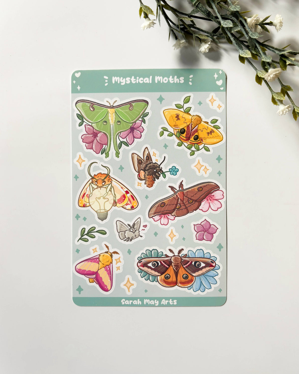 Vinyl Sticker Sheet - Mystical Moths