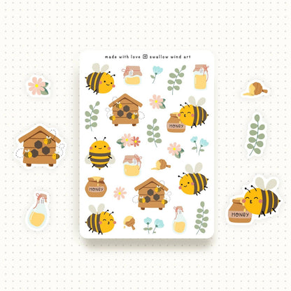 Sticker Sheet - Honey Bee House