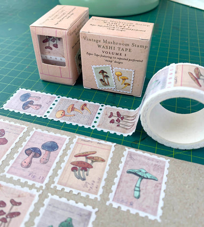 Washi Tape (Stamp) - Vintage Mushroom Volume I