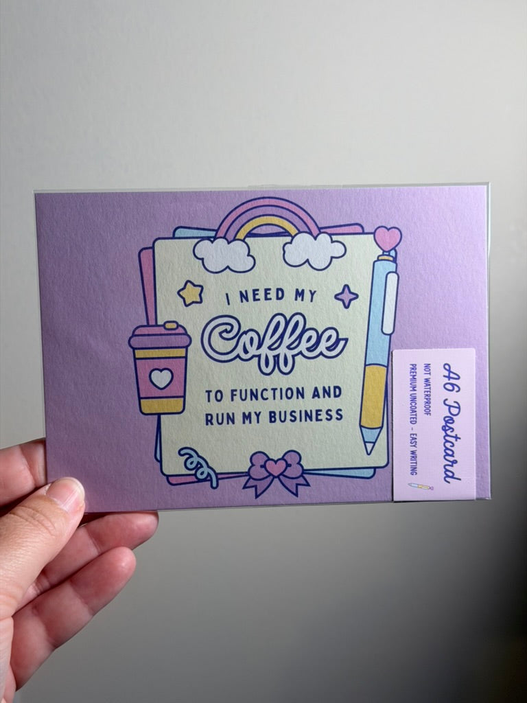 Postcard: I Need My Coffee