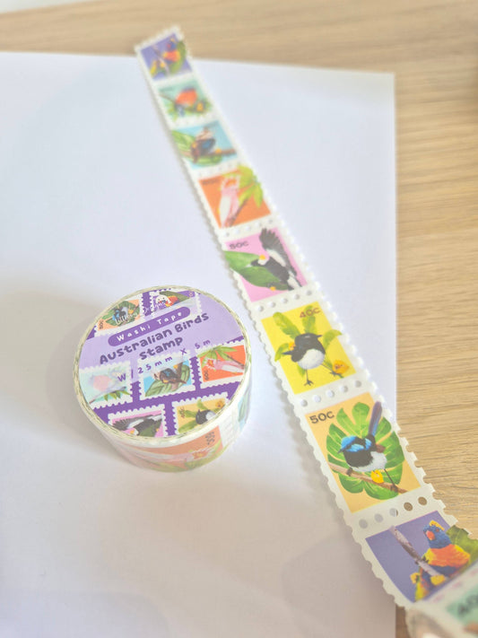 Washi Tape - Australian Birds Stamp