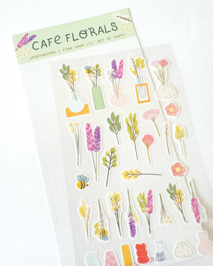 Washi Sticker Sheet - Cafe Florals