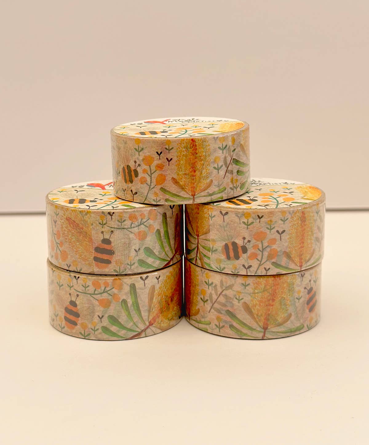 Washi Tape - Floral Silver Banksia