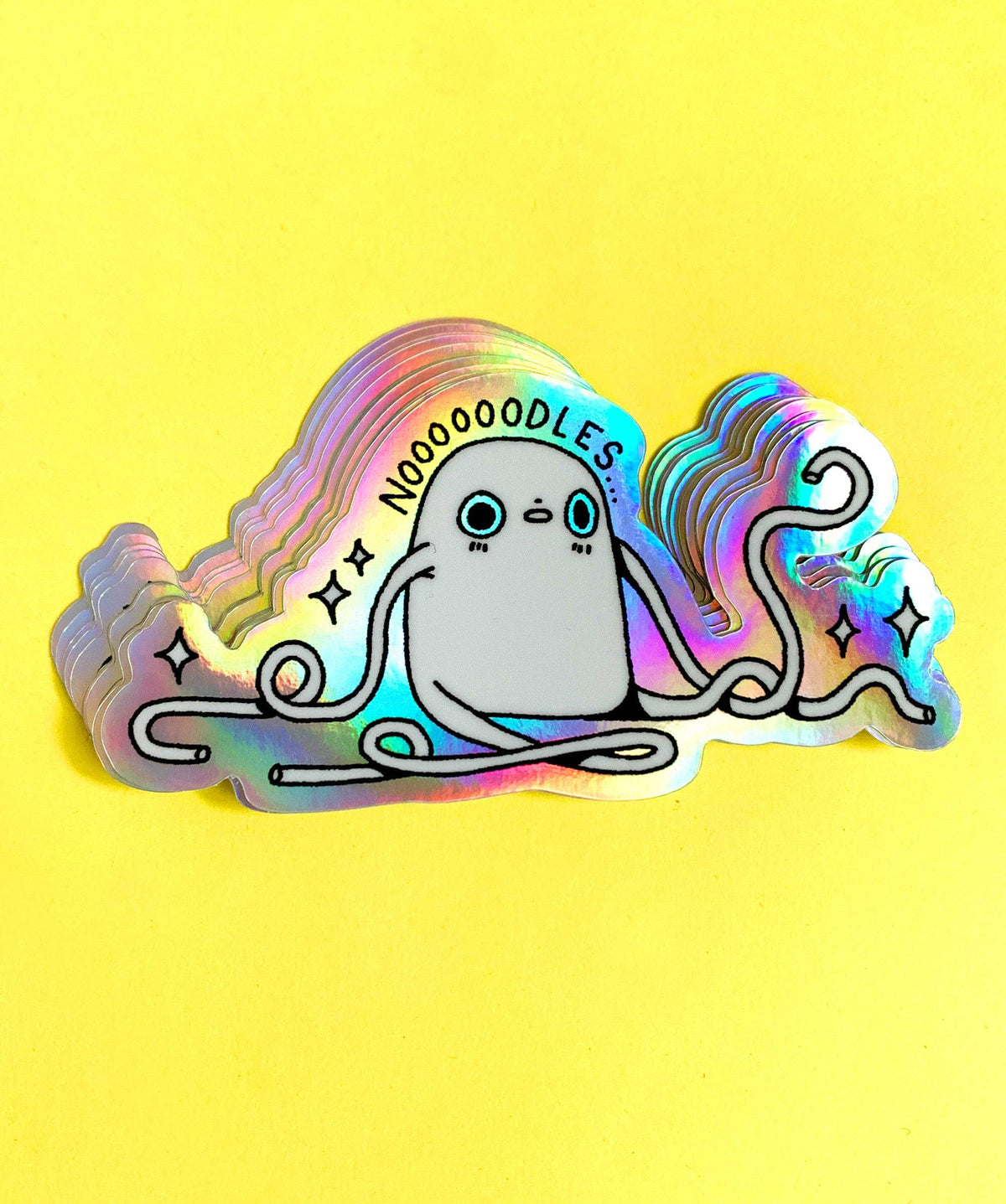 Holographic Vinyl Sticker - Noodles