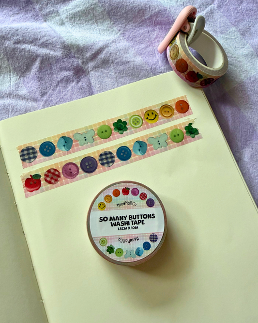 Washi Tape - So Many Buttons