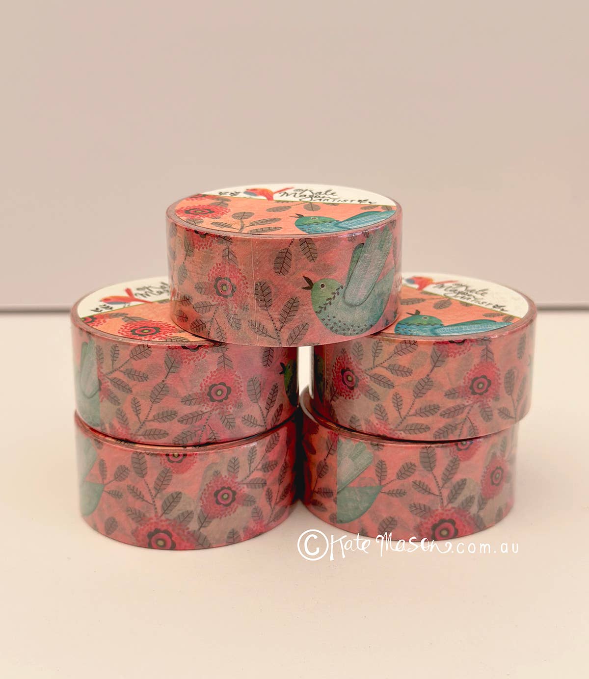 Washi Tape - Bird Shabby Floral Nest